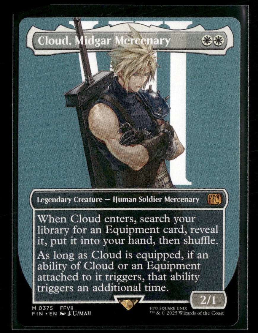 FINAL FANTASY Cloud, Midgar Mercenary (Borderless) #375