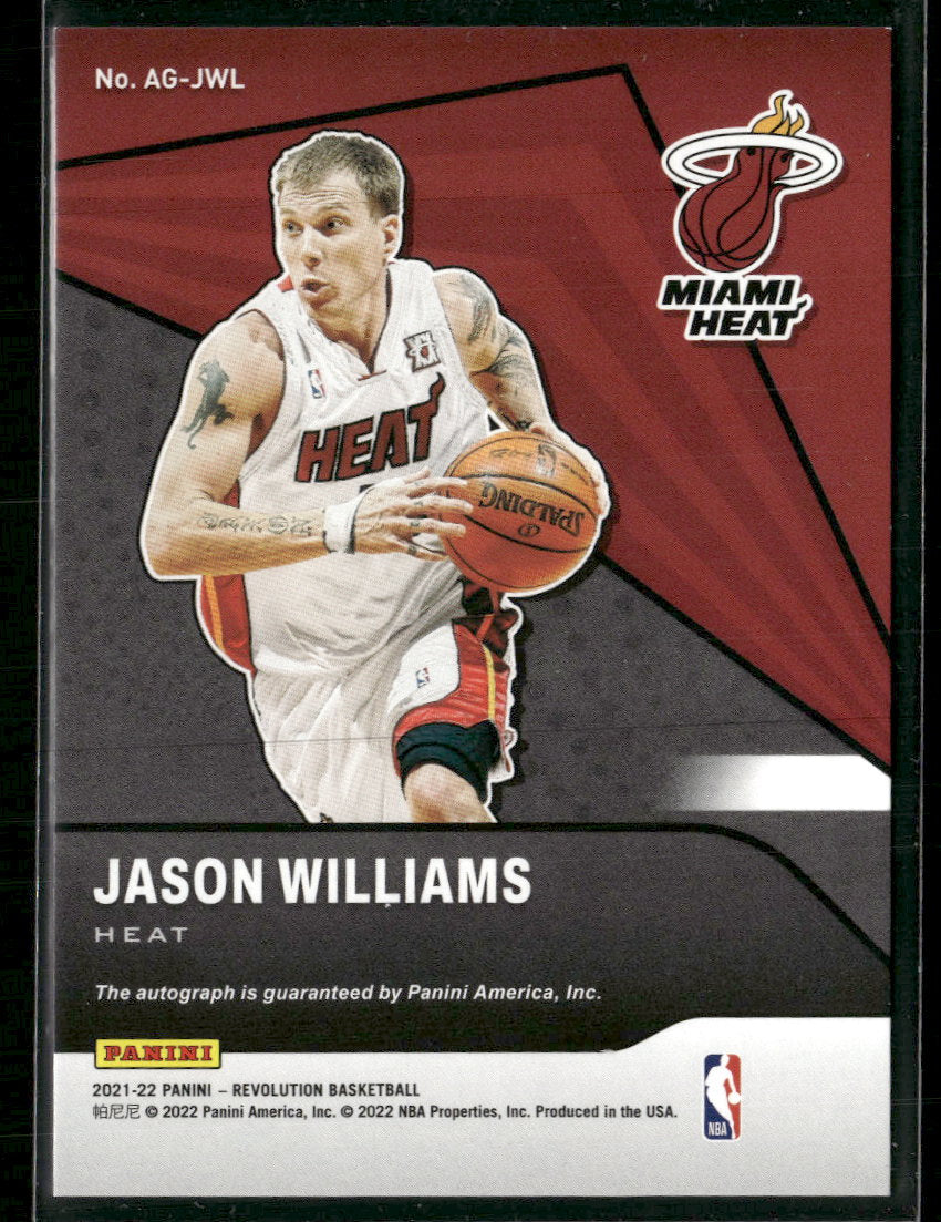 2021-22 Panini Revolution Autographs Jason Williams Auto #AG-JWL