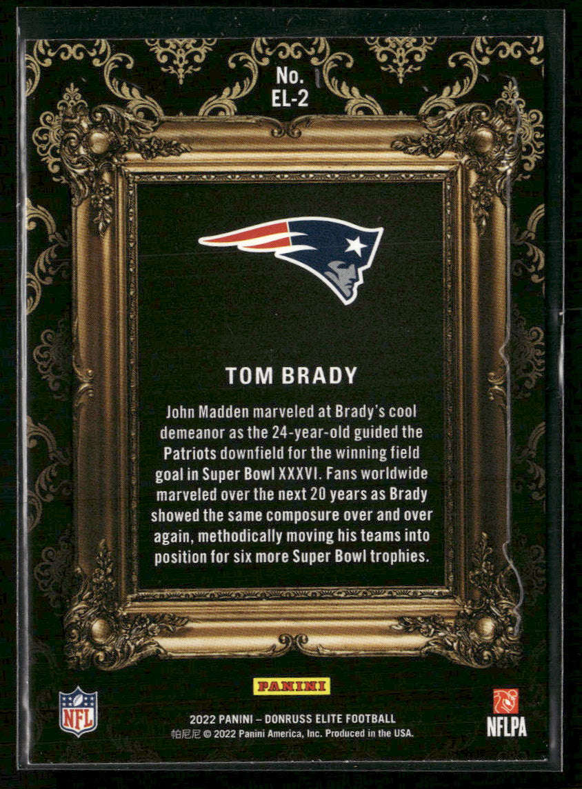 2022 Donruss Elite Elitist Tom Brady #EL-2