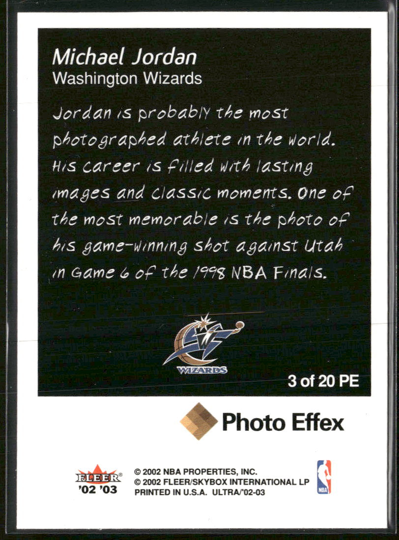 2002-03 Ultra Photo Effex Michael Jordan #3 PE