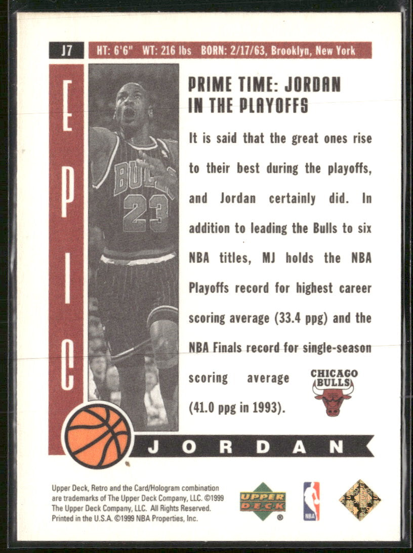 1999-00 Upper Deck Retro Epic Jordan Michael Jordan #J7