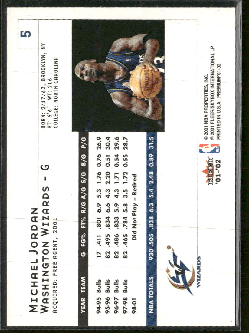 2001-02 Fleer Premium Michael Jordan #5