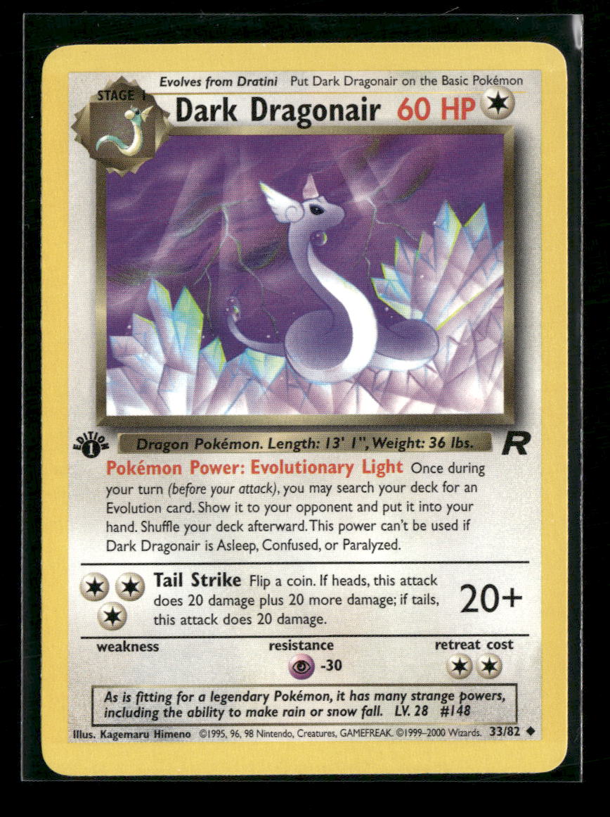 Team Rocket Dark Dragonair 1st Edition #33/82
