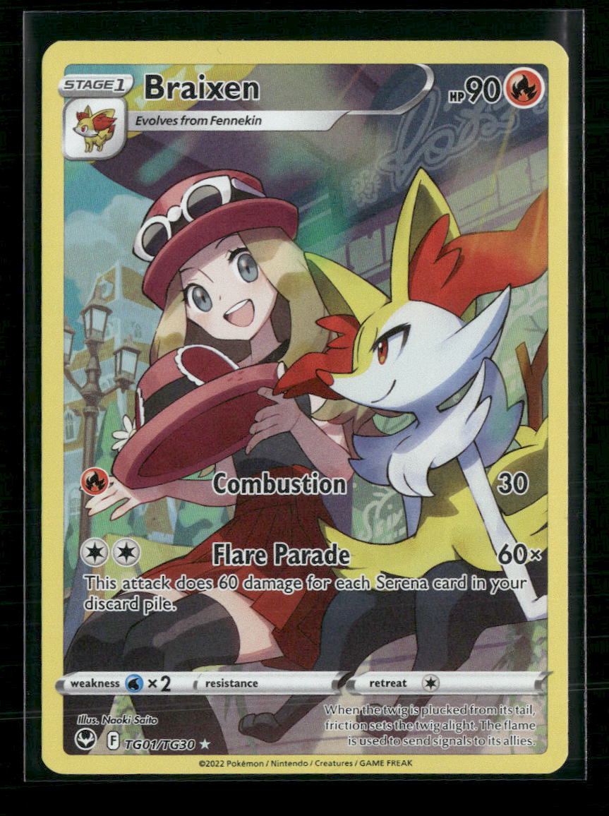 SWSH12: Silver Tempest Trainer Gallery Braixen #TG01/TG30