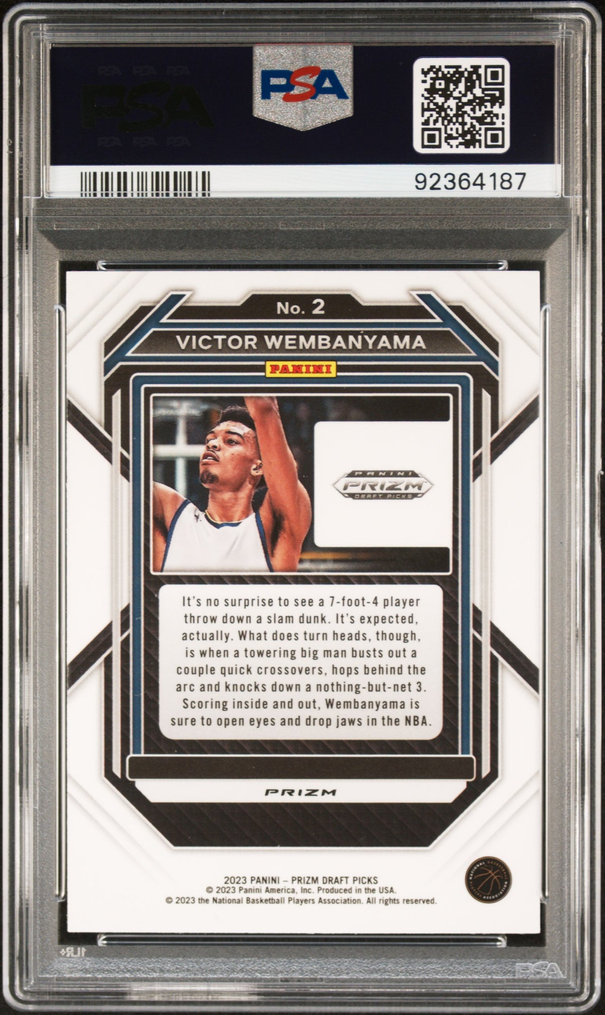 2023 Panini Prizm Draft Picks Red Ice Victor Wembanyama 10 PSA #2