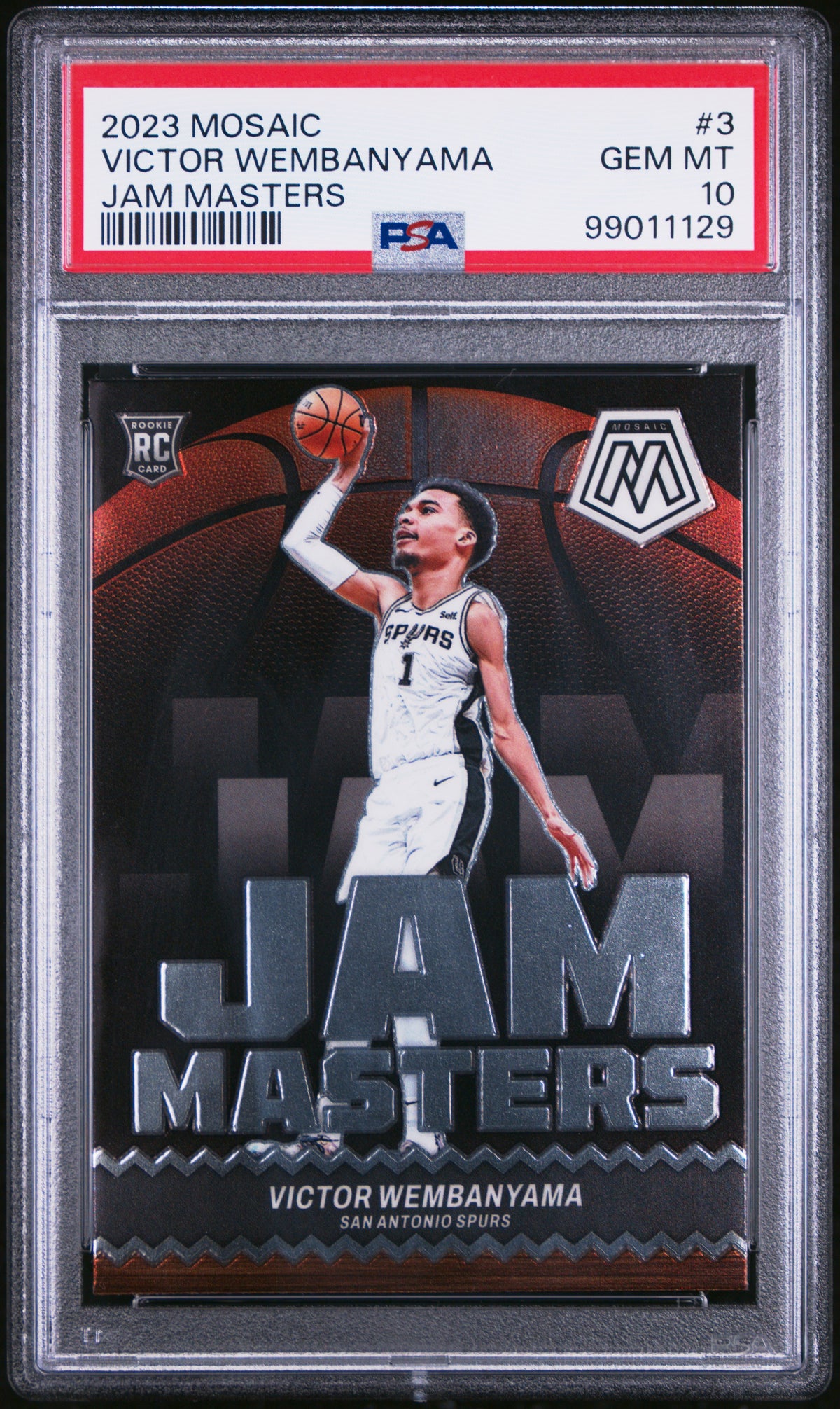 2023 Panini Mosaic Jam Masters Victor Wembanyama 10 PSA #3