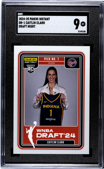 2024-25 Panini Instant Wnba Draft Night Caitlin Clark 9 SGC #DN-1