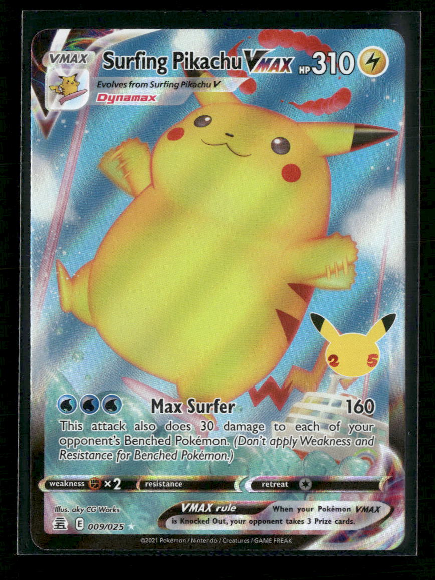 Celebrations Surfing Pikachu VMAX #009/025