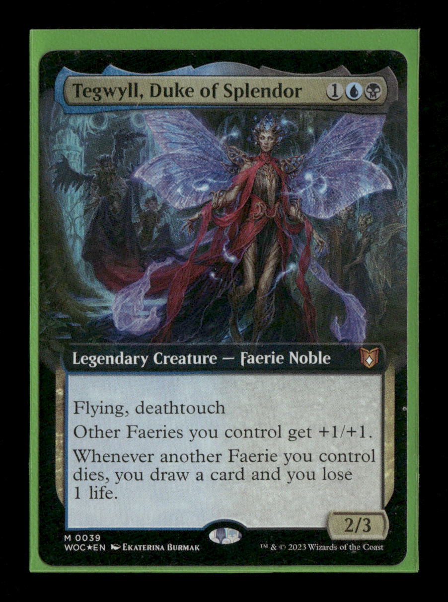 Commander: Wilds of Eldraine Tegwyll, Duke of Splendor (Extended Art) #39