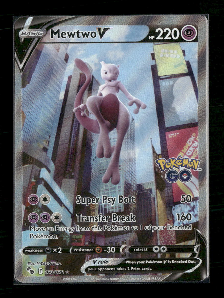 Pokemon GO Mewtwo V (Alternate Full Art) #072/078