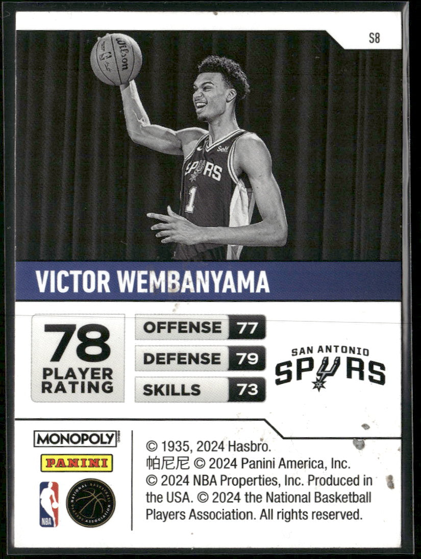 2023-24 Panini Prizm Monopoly Starter Deck Victor Wembanyama #S8