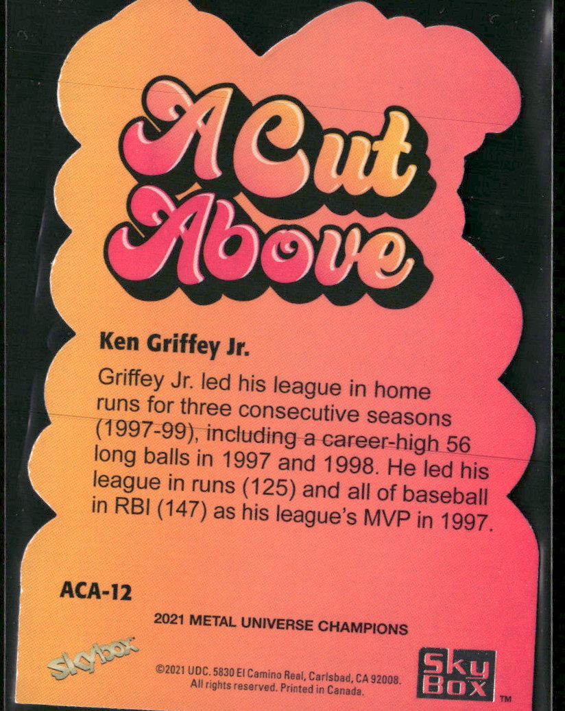 2021 SkyBox Metal Universe Champions A Cut Above Ken Griffey Jr. #ACA-12