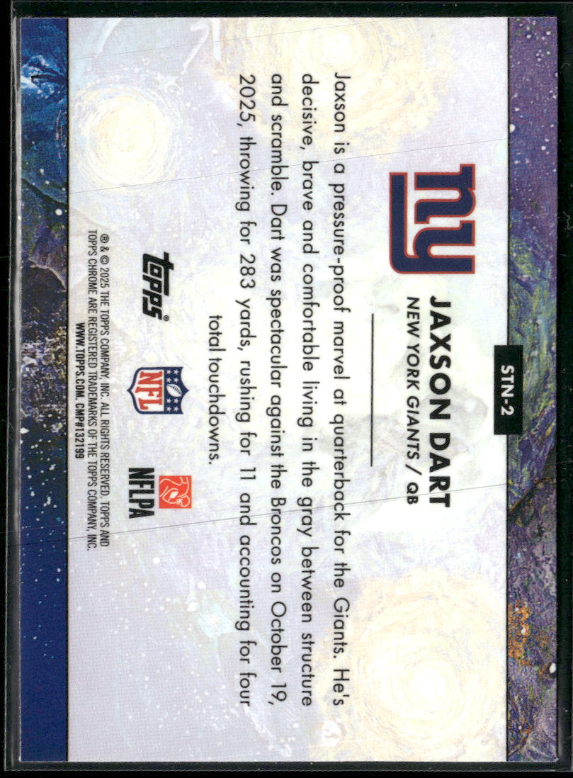 2025 Topps Chrome Cosmic Stars in the Night Jaxson Dart #STN-2
