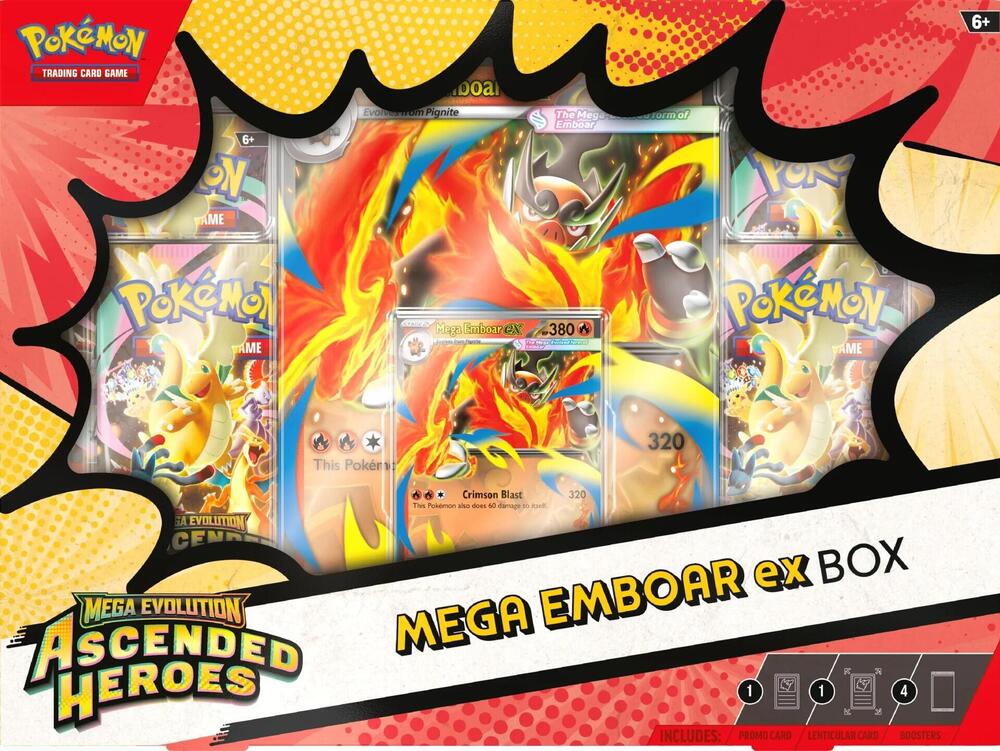 Pokemon TCG: Mega Evolution Ascended Heroes - Mega Emboar ex Box