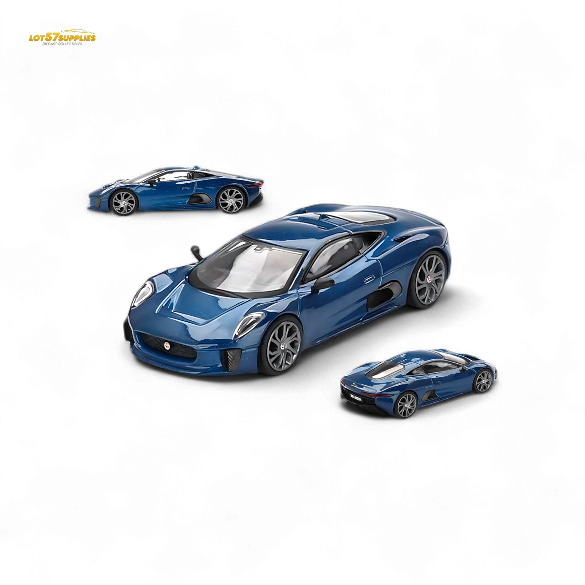 Mini-GT Jaguar C-X75 Blue 1:64