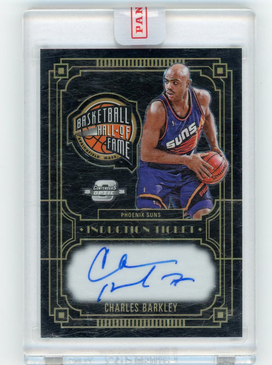 2023-24 Panini Contenders Optic Black Charles Barkley #/3 Auto #IT-CHB Encased
