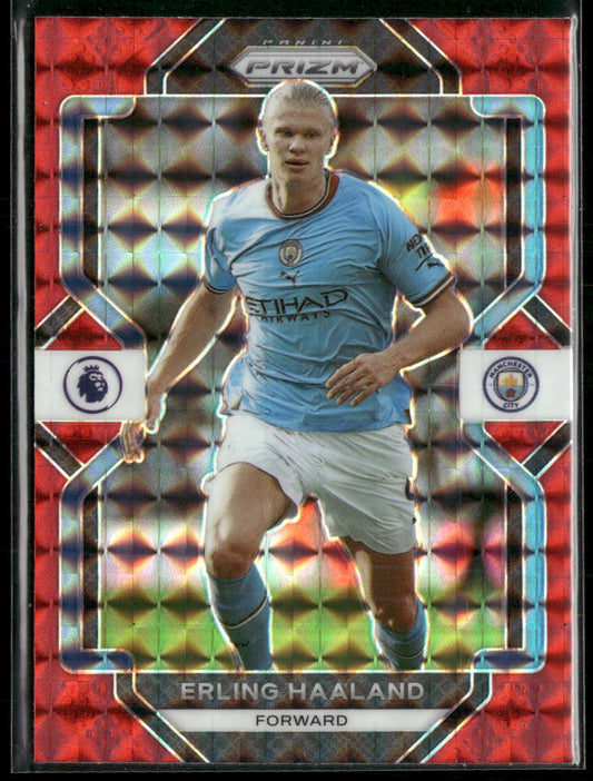 2022-23 Panini Prizm Premier League Prizms Red Mosaic Erling Haaland #9