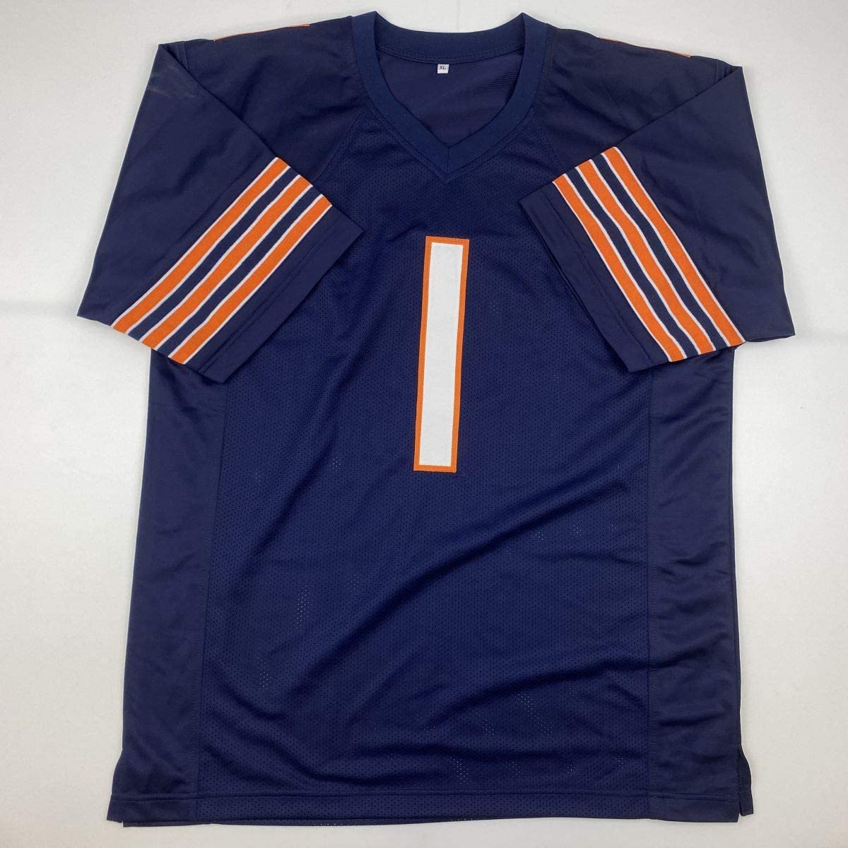 Autographed/Signed Matt Nagy Coach Chicago Blue Football Jersey Beckett BAS COA