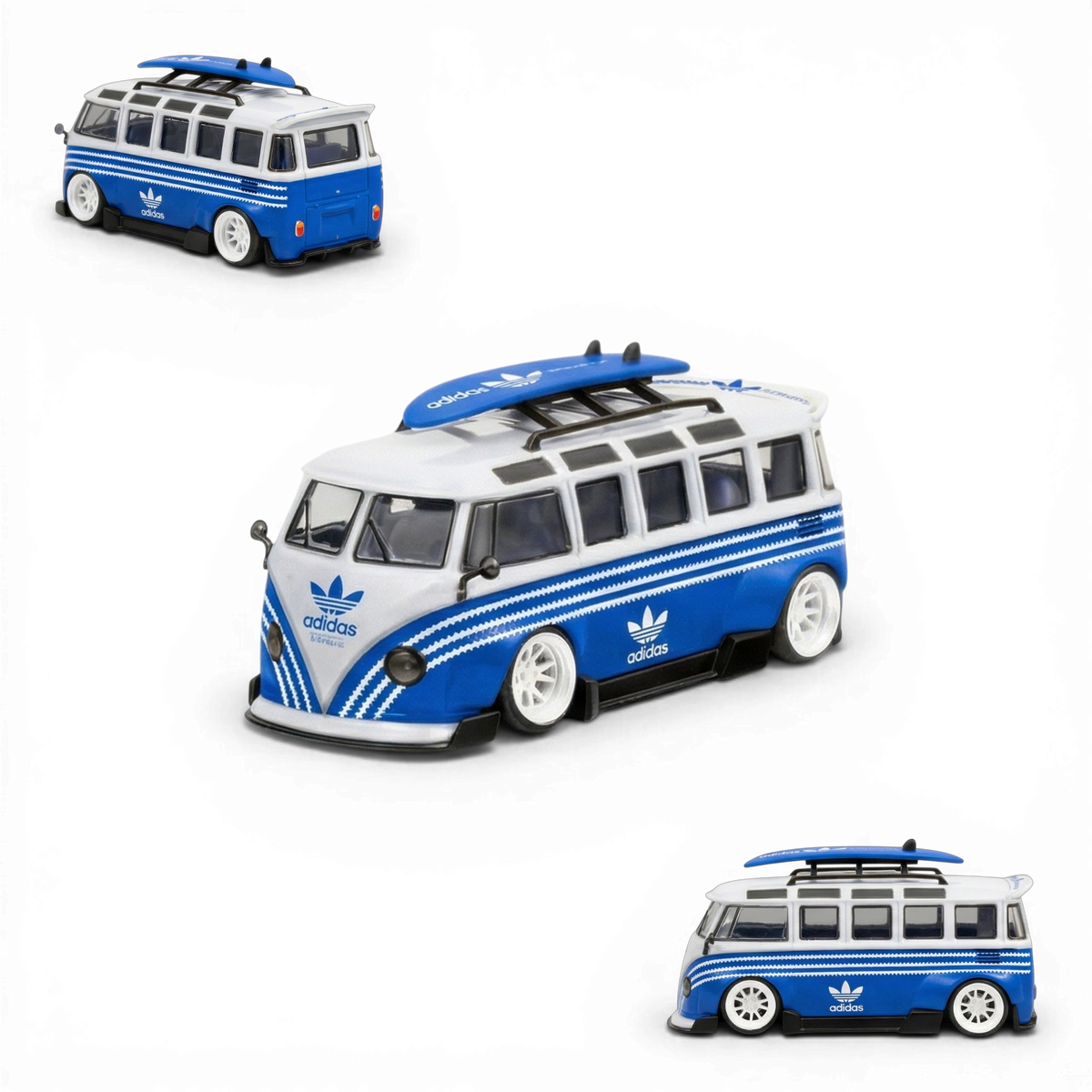LF Model Volkswagen T1 Kombi with Surfboards Blue/White 1:64