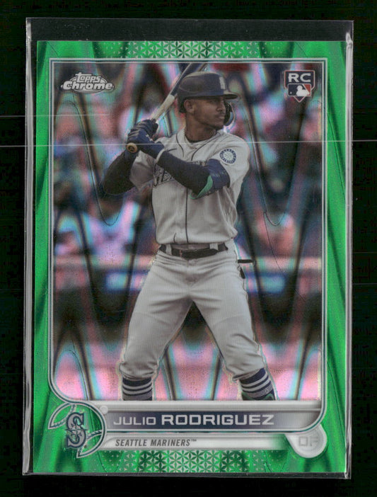 2022 Topps Chrome Sonic Green RayWave Refractor Julio Rodriguez #/99 #222