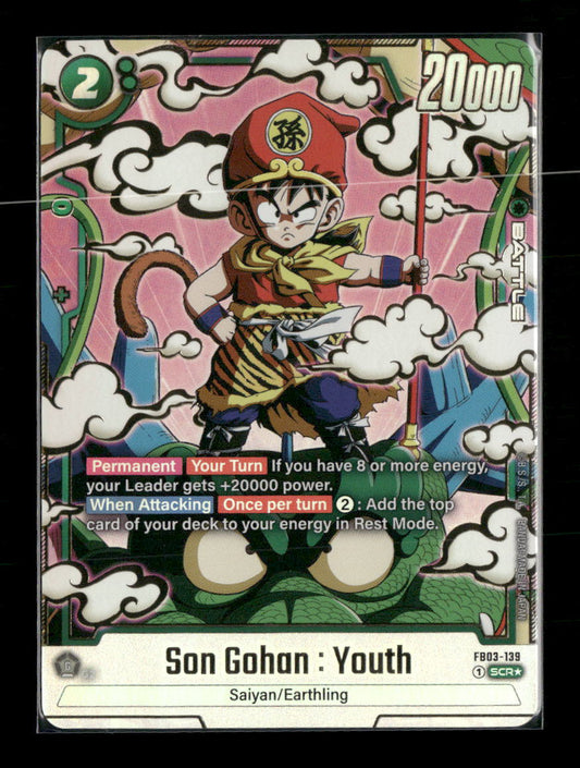 Son Gohan : Youth - FB03-139 (Alternate Art) - Raging Roar (FB03)