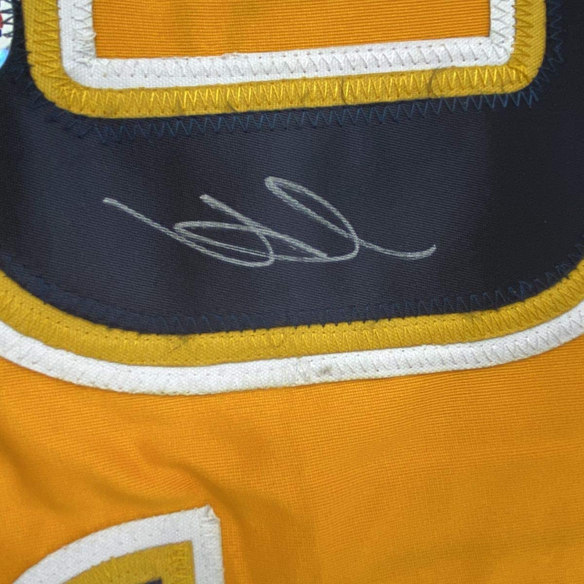 Autographed/Signed Viktor Arvidsson Nashville Yellow Hockey Jersey PSA/DNA COA
