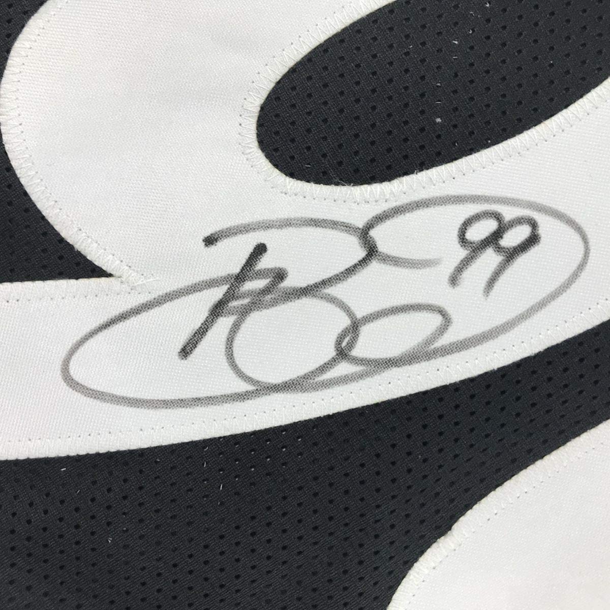 Framed Autographed/Signed Brett Keisel 35x39 Pittsburgh Black Football Jersey JSA COA