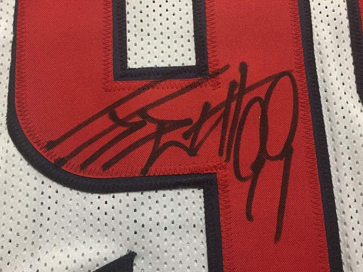 Framed Autographed/Signed J.J. JJ Watt 35x39 Houston White Football Jersey JSA COA