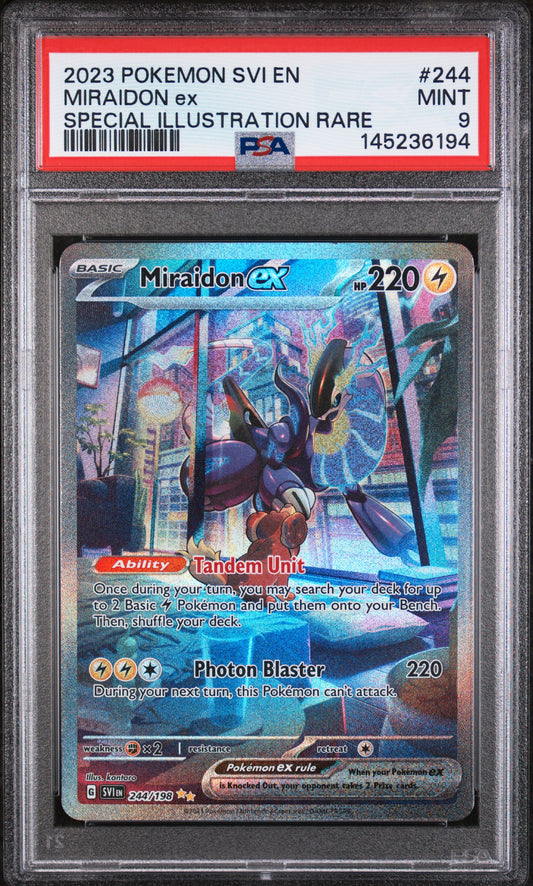 2023 Pokemon Scarlet & Violet Special Illustration Rare Miraidon Ex 9 PSA #244