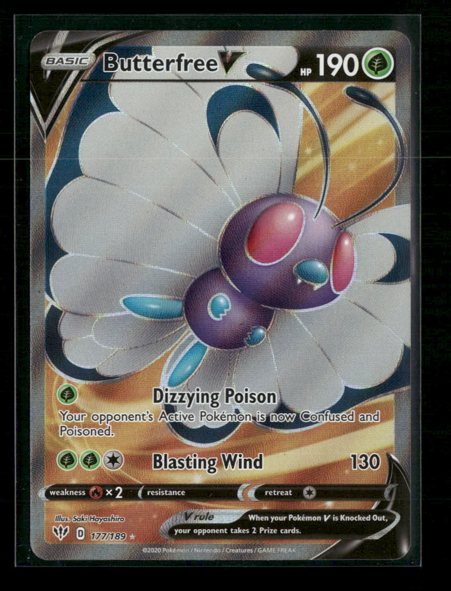 SWSH03: Darkness Ablaze Butterfree V (Full Art) #177/189