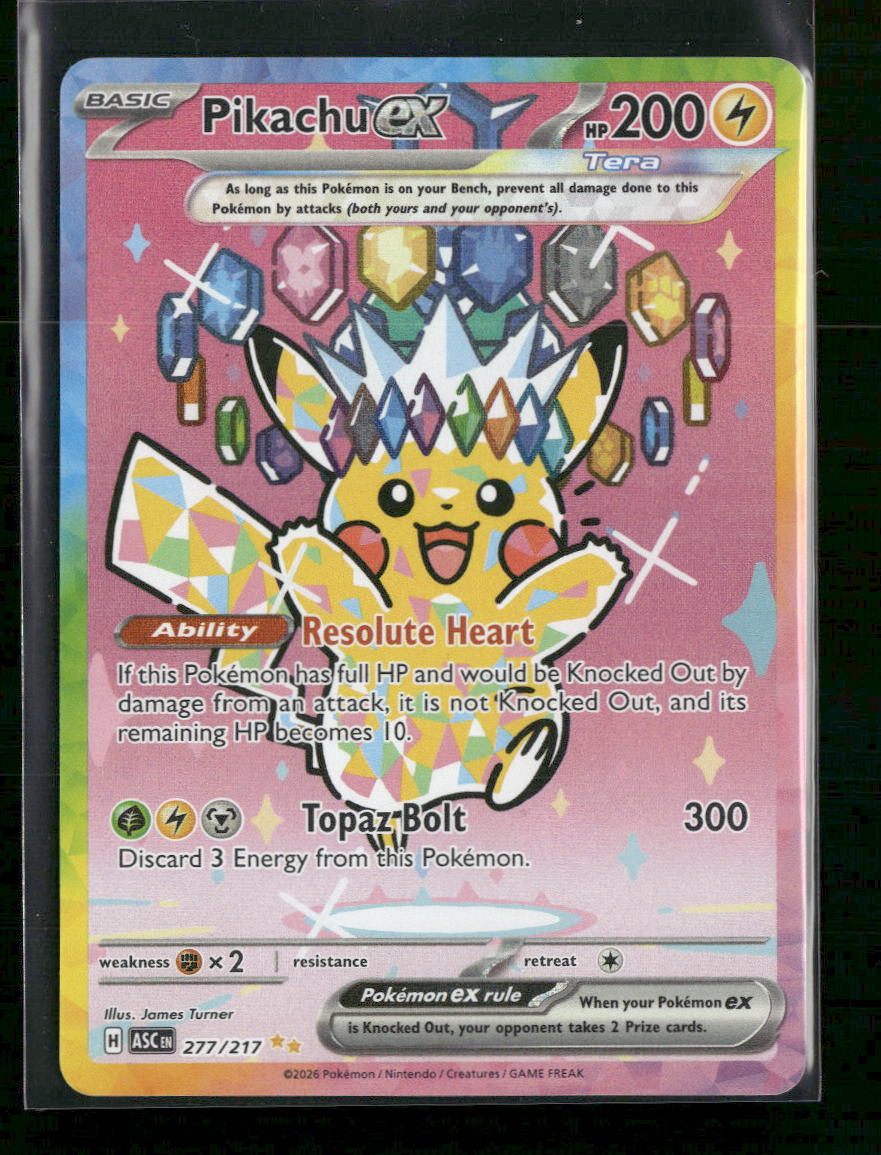 ME: Ascended Heroes Pikachu ex #277/217
