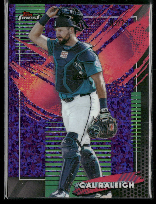 2026 Finest Purple Mini-Diamond Refractors Cal Raleigh #/75 #208