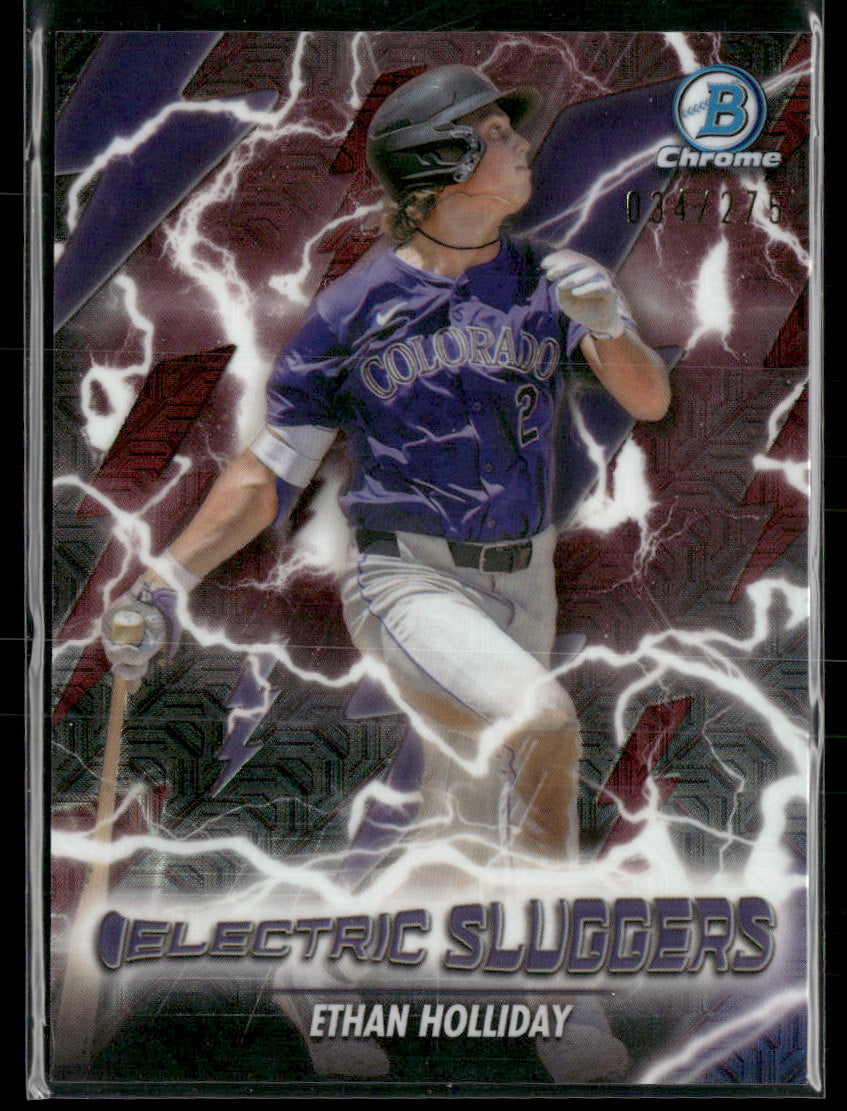 2026 Electric Sluggers Mojo Burgundy Refractors Ethan Holliday #/275 #ES-13