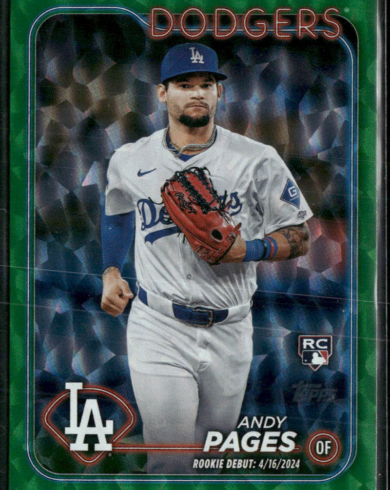2024 Topps Update Green Crackle Foilboard Andy Pages #/499 #US108