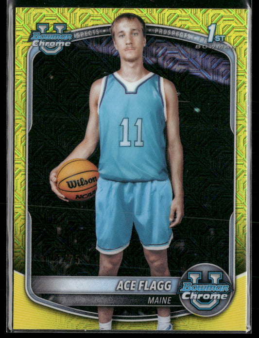 2025-26 Bowman Chrome Prospects Yellow X-Fractor Ace Flagg #/75 #BCP-91