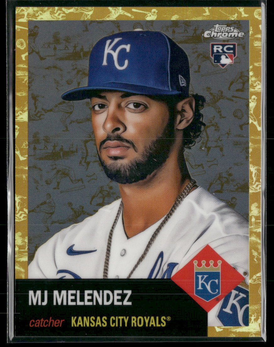 2022 Topps Platinum Anni Platinum Toile Cream/Gold Refractor MJ Melendez RC /50