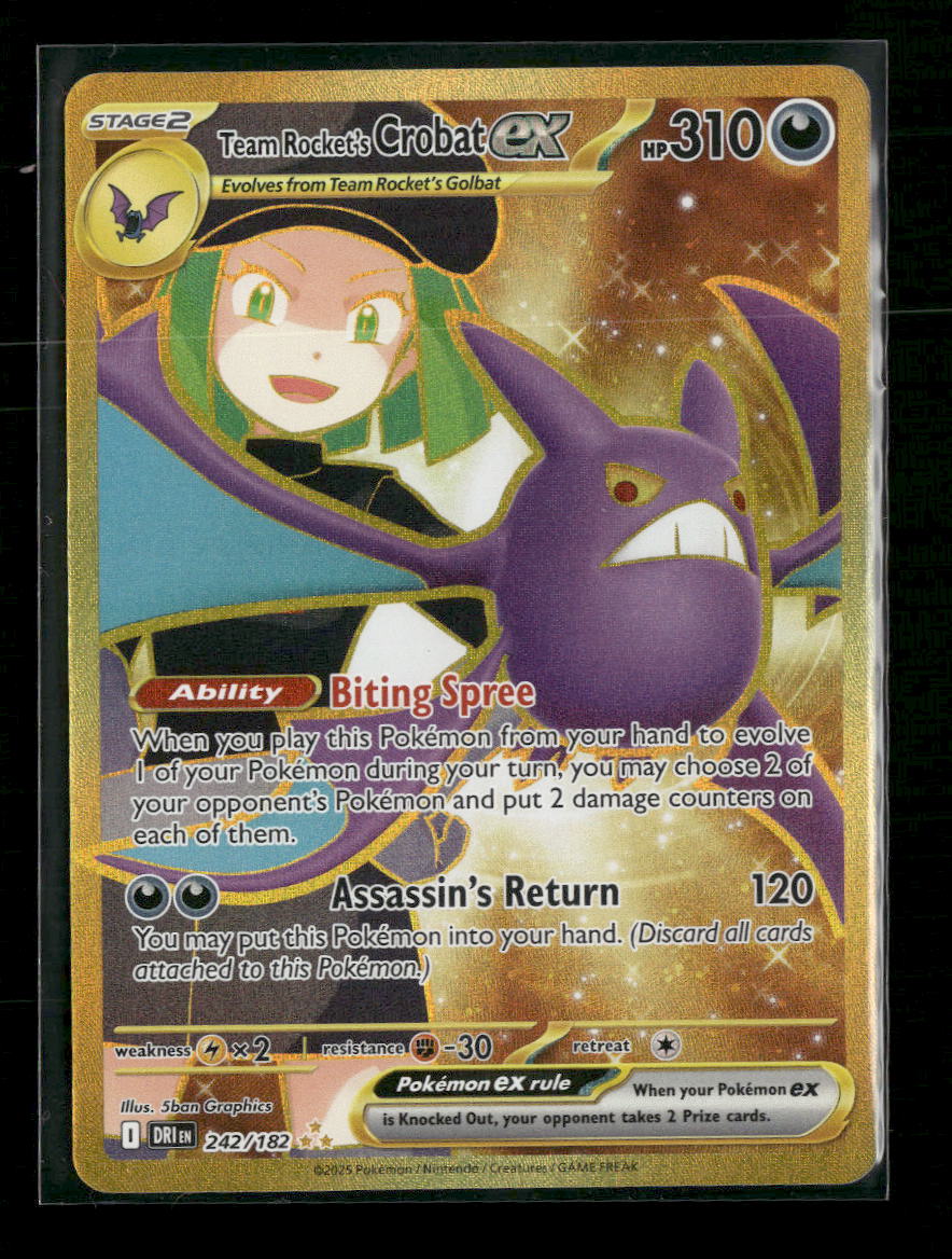 SV10: Destined Rivals Team Rocket's Crobat ex #242/182