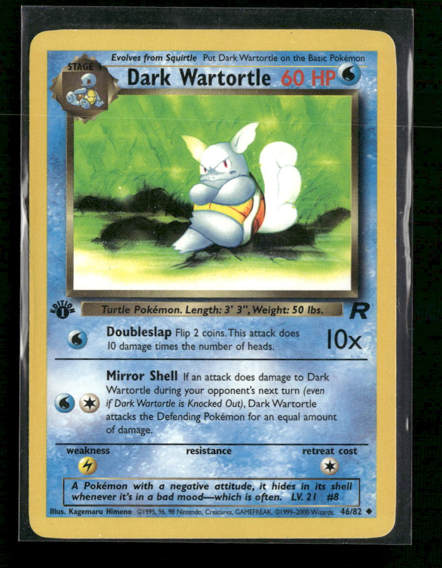 Team Rocket Dark Wartortle 1st Edition #46/82