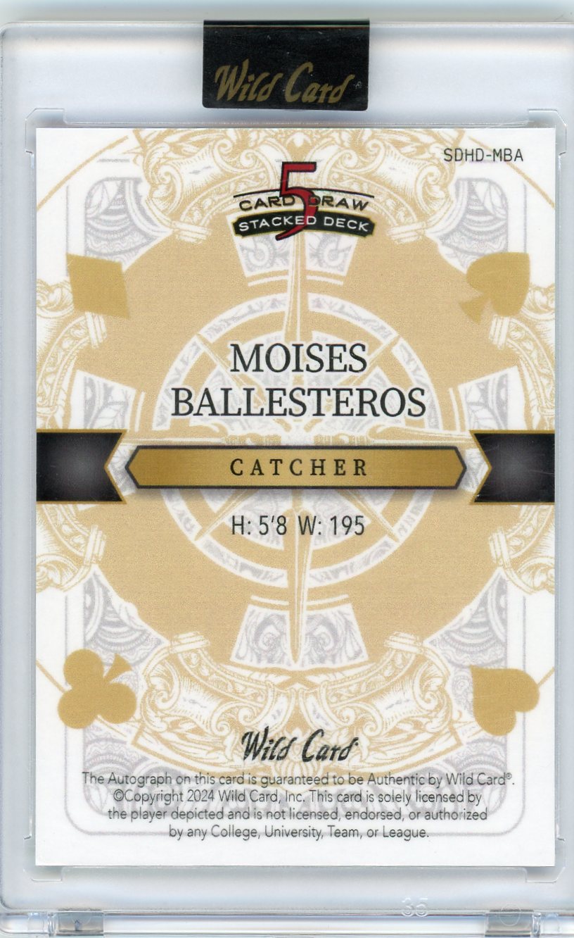 2024 Wild Card 5 Card Draw Rainbow 1/1 Moises Ballesteros #SDHD-MBA