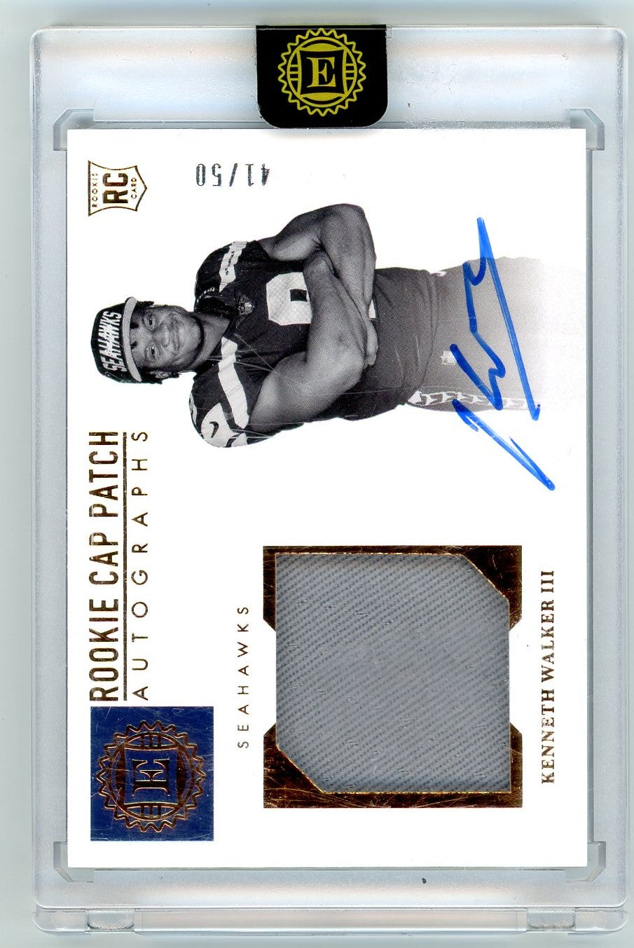 2022 Panini Encased Kenneth Walker III RC #/50 AU #139