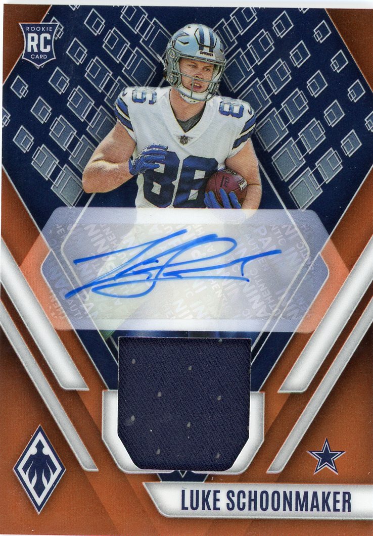 2023 Panini Phoenix Rookie Auto Jersey Orange Luke Schoonmaker #/149 #RAJ-LS