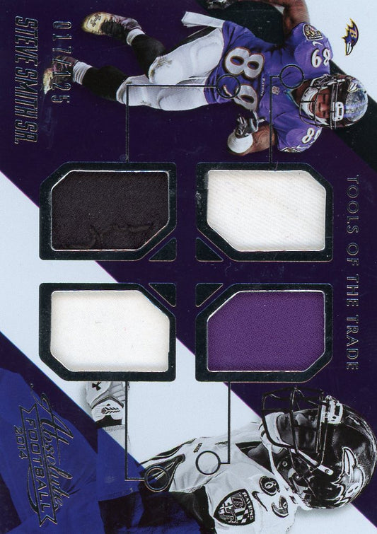 2014 Panini Absolute Tools of the Trade Quad Jersey Steve Smith #/125 #TT-SS