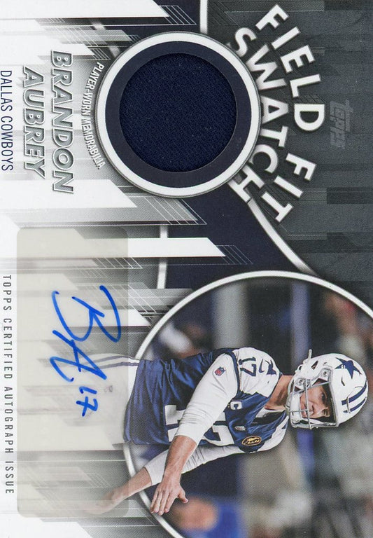 2026 Topps Flagship Field Fit Swatches Auto #/99 Brandon Aubrey #FFSCAR-BA