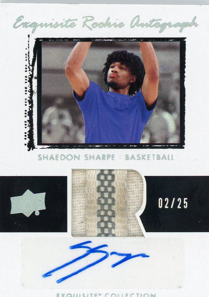 2022 Upper Deck Exquisite Collection Rookie Auto Shaedon Sharpe #/25 #03T-ON