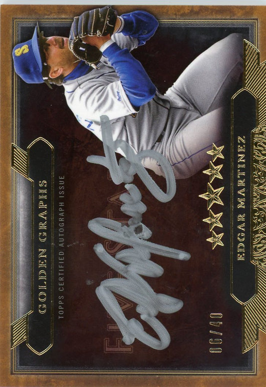 2020 Topps Five Star Golden Graphs Edgar Martinez #/40 AU #SS-EM