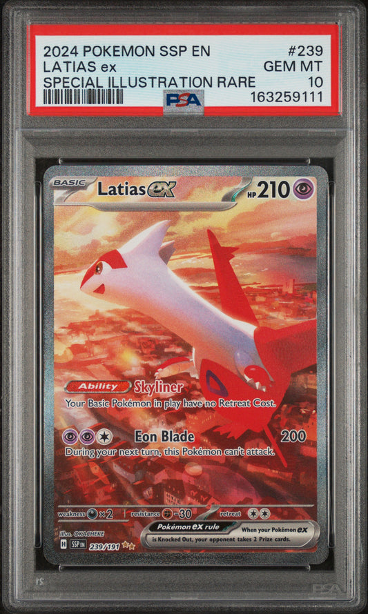 2024 Pokemon Surging Sparks Special Illustration Rare Latias Ex 10 PSA #239
