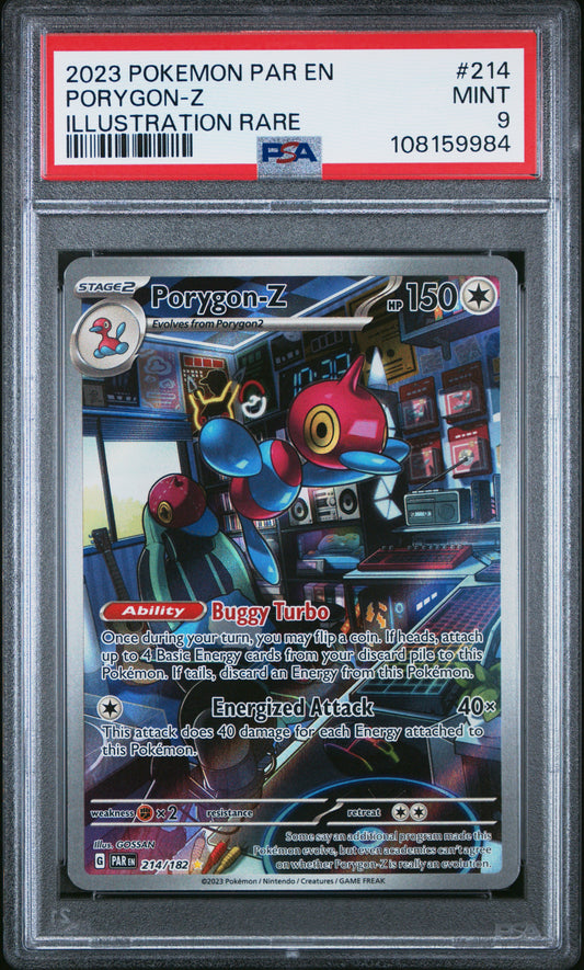 2023 Pokemon Par En-Paradox Rift Illustration Rare Porygon-Z 9 PSA #214