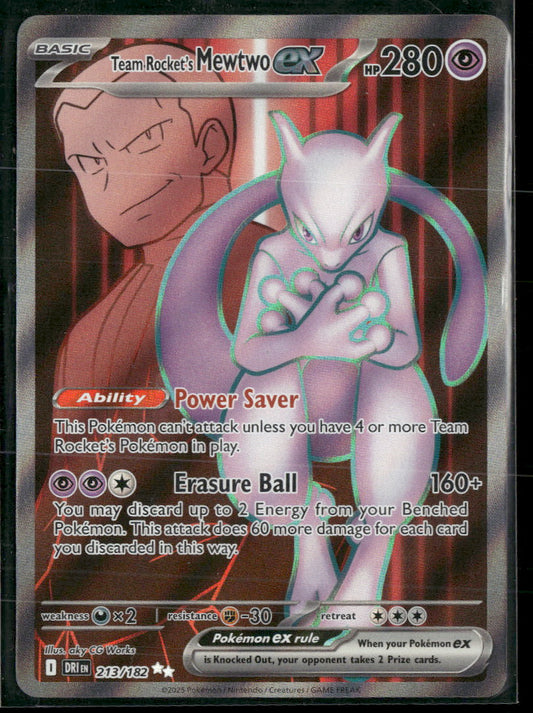SV10: Destined Rivals Team Rocket's Mewtwo ex #213/182