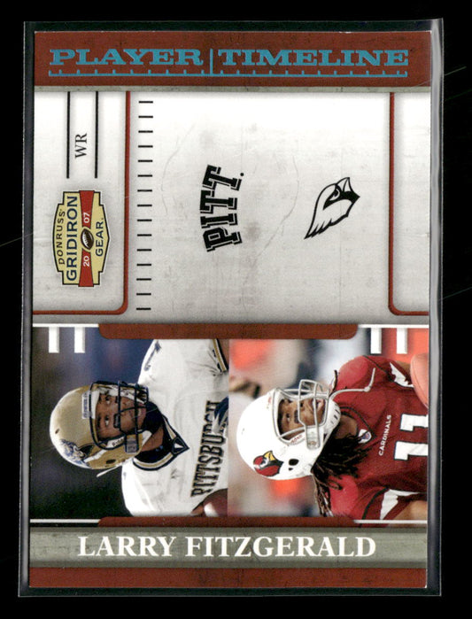 2007 Donruss Gridiron Gear Player Timeline Platinum Larry Fitzgerald #/25 #PT-2
