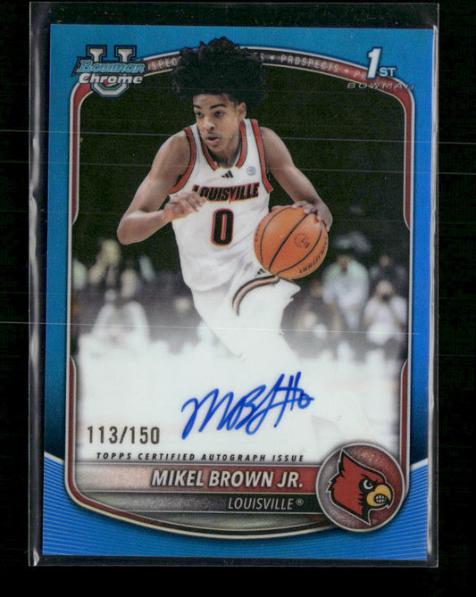 2025-26 Bowman Chrome Prospects Blue Refractor Mikel Brown Jr. #/150 #BCP-12